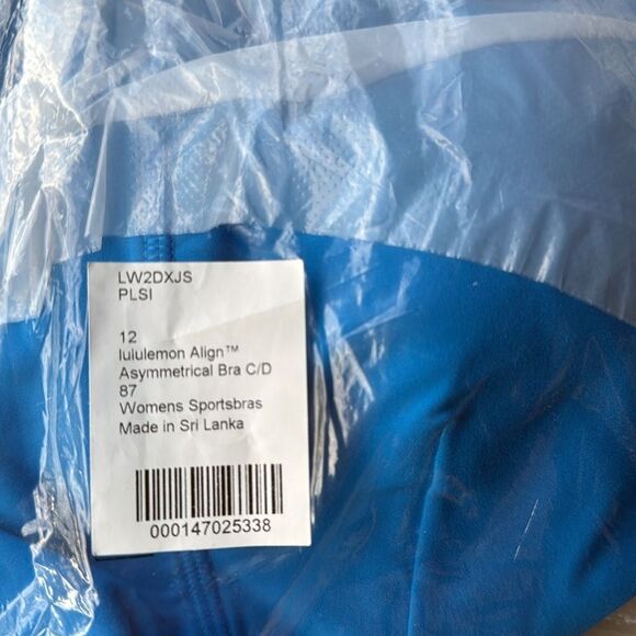 Lululemon Align Asymmetrical Bra *Light Support, C/D Cup - Blue New With Tags - Picture 6 of 7
